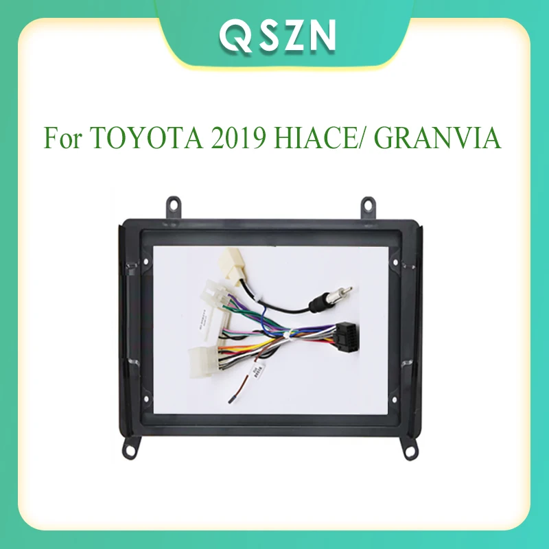 

9 Inch 2 Din Car Radio Fascia Fascias Panel Frame CD DVD Dash Audio Interior For TOYOTA 2019 HIACE/ GRANVIA