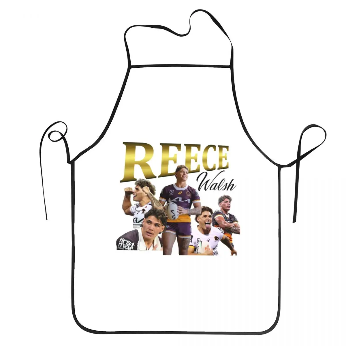 Reece Walsh Collage 2.0 Aprons Chef Baking Tablier Sleeveless Bib Kitchen Cleaning Pinafore for Women Men Gardening