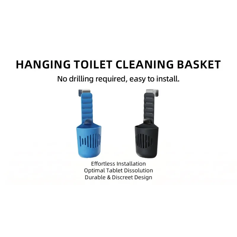 Toilet Tank Cleaning Tablet Holder - Anti-Bacterial & Deodorizing, Fits Most Standard Tanks, Long-Lasting Hygiene Solution