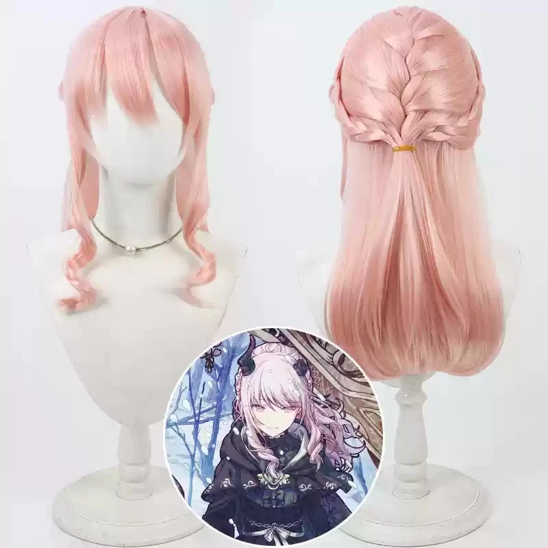 Project Sekai: Colorful Stage feat. Akiyama Mizuki Cosplay Wig 60cm Long Pink Heat Resistant Synthetic Hair Halloween Party Role