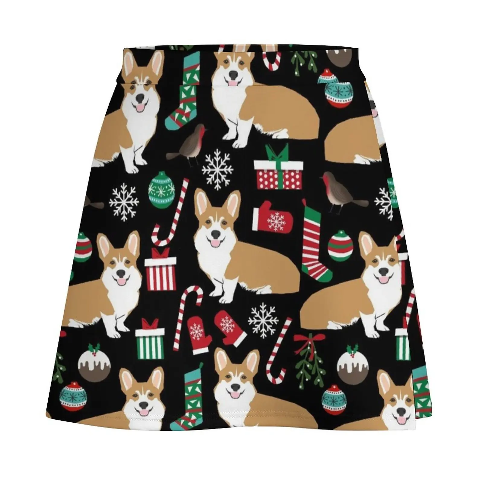 Corgi welsh corgi christmas presents santa hat dog gifts dog breeds by pet friendly Mini Skirt Miniskirt Kawaii