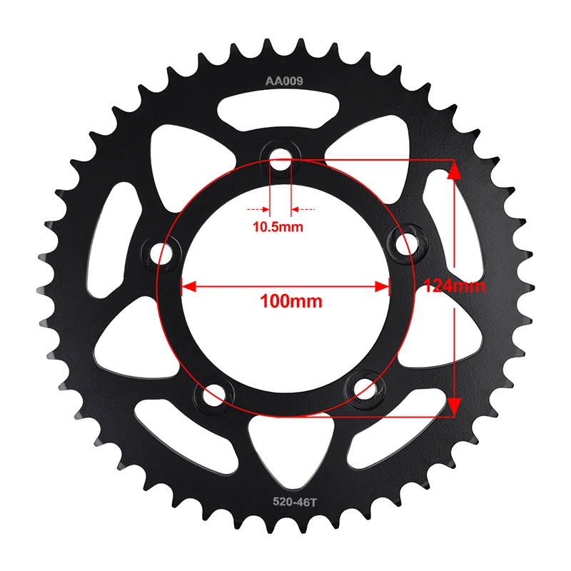 520 Chain 15 T 39/43/46 Tooth Rear Sprocket For Ducati 797 821 937 Monster 400 800 1100 Scrambler 899 959 Panigale 39/43/46 T