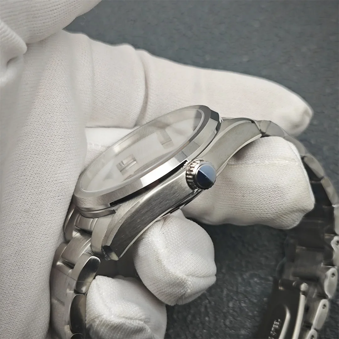 NH35 Case GS Case Set Premium Watch Hands 39.5mm Diving Case White Birch Wood Texture Dial Polished High-quality Hands