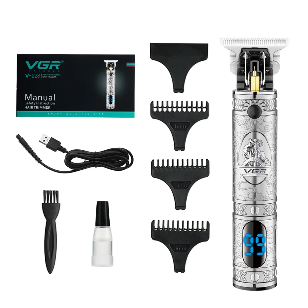 

V-228 Upgrade T9 электрическая машинка для стрижки волос профессиональная парикмахерская машинка для стрижки волос для личной гигиены для мужчин перезаряжаемая машина для стрижки волос