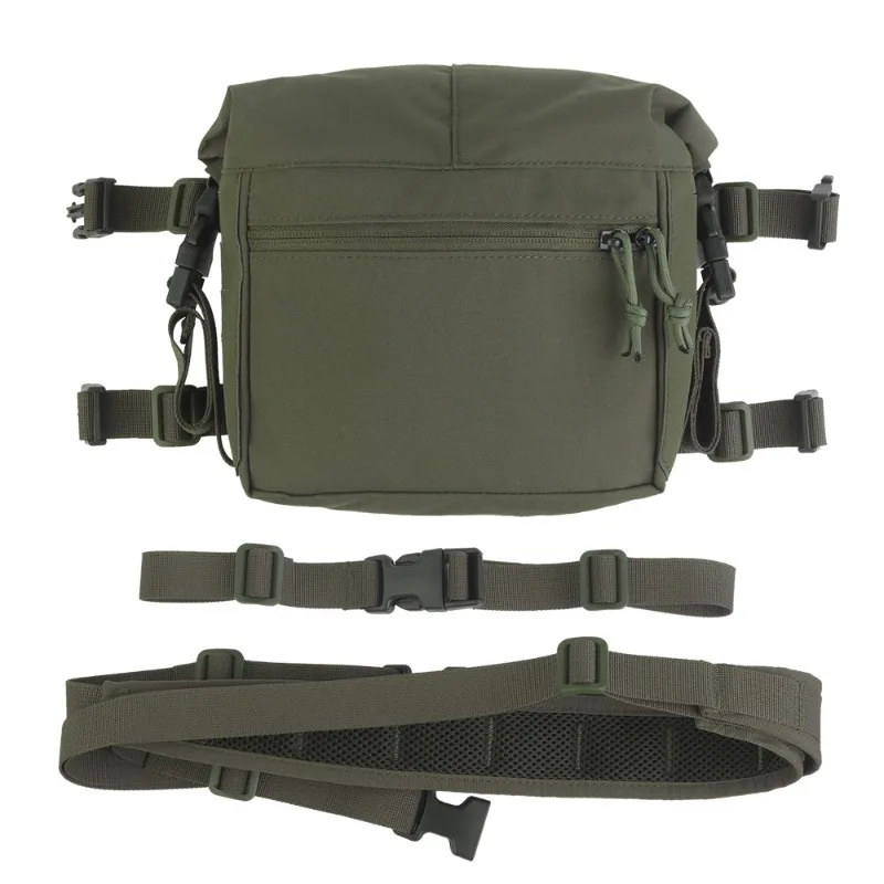 

Chest Rig Molle Expansion Pack Convenient accessWith Shoulder Straps Large Capacity Open Pocket Hunting Airsoft Storage Gear Bag