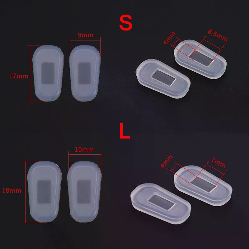 1 زوج نظارات اكسسوارات مخدات أنف للنظارة ، سيليكون عدم الانزلاق مخدات أنف للنظارة مكافحة المسافة البادئة ، مخدات أنف للنظارة الضغط على الأنف #6