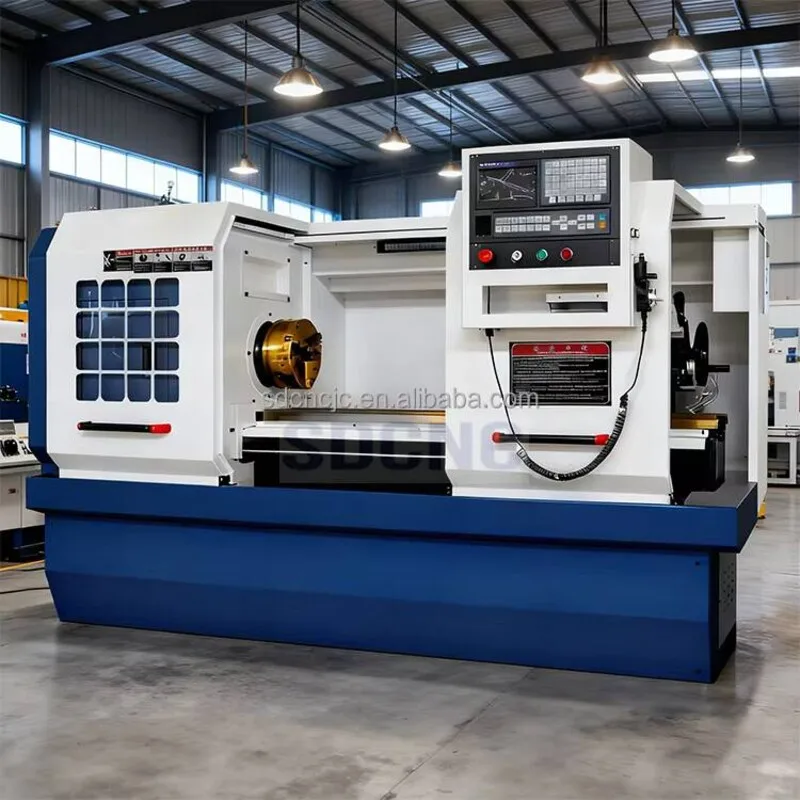 소형 2축 CNC 기계 Ck6136 평상형 수평 금속 선반 220V 새 제품