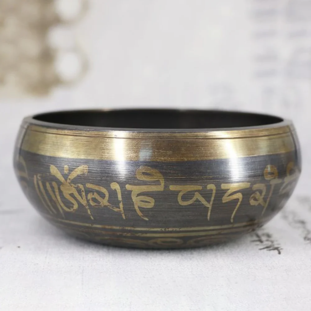 Metal Handmade Buddha Sound Bowl Tibetan Bronze Chime Bell Yoga Meditation Bowl Brass Chime Music Therapy Tibetan Singing Bowl