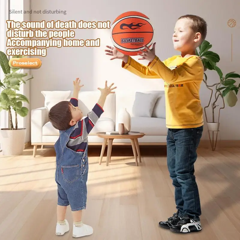 

Quiet Basketball Indoor Mute Basketball Low Noise Indoor Training Ball Highly Elastic Practice Ball Soft Quiet Ball For Indoor