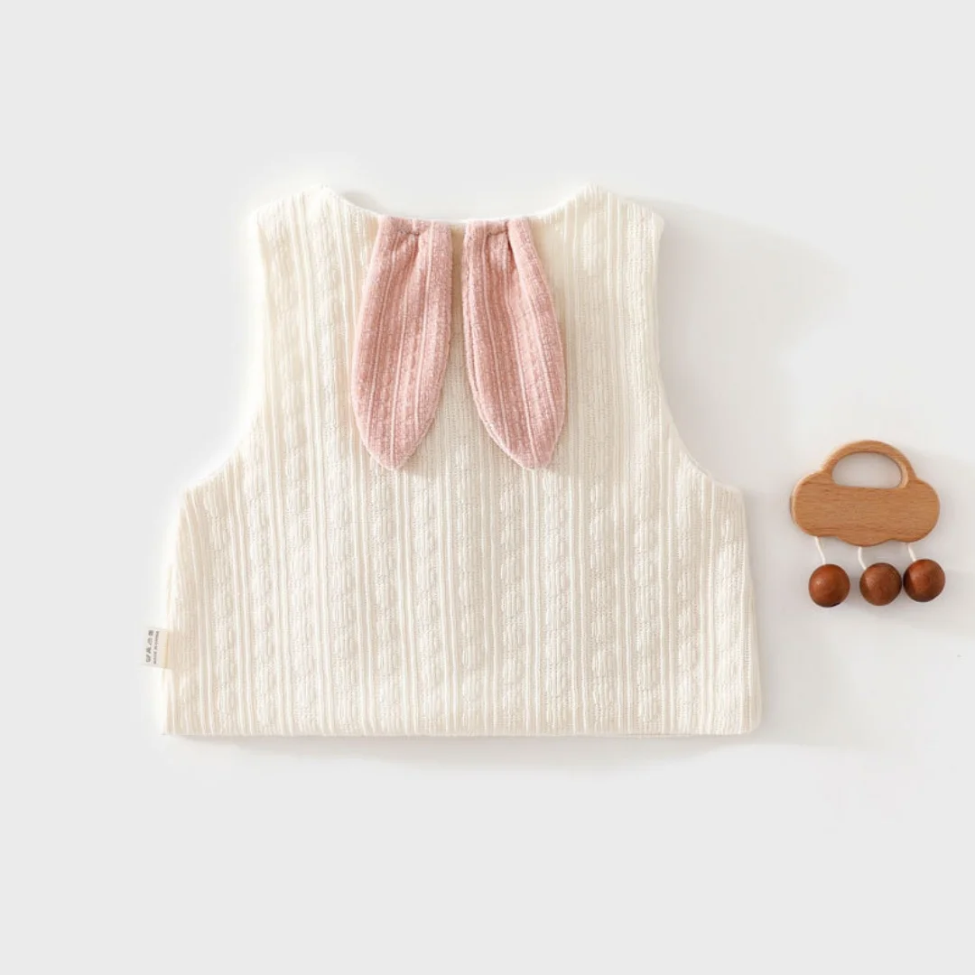 Autumn Princess Style Girls Vest Waistcoat Bow V-Neck Single Breasted Kids Sleeveless Top Solid Color Soft Children Clothes