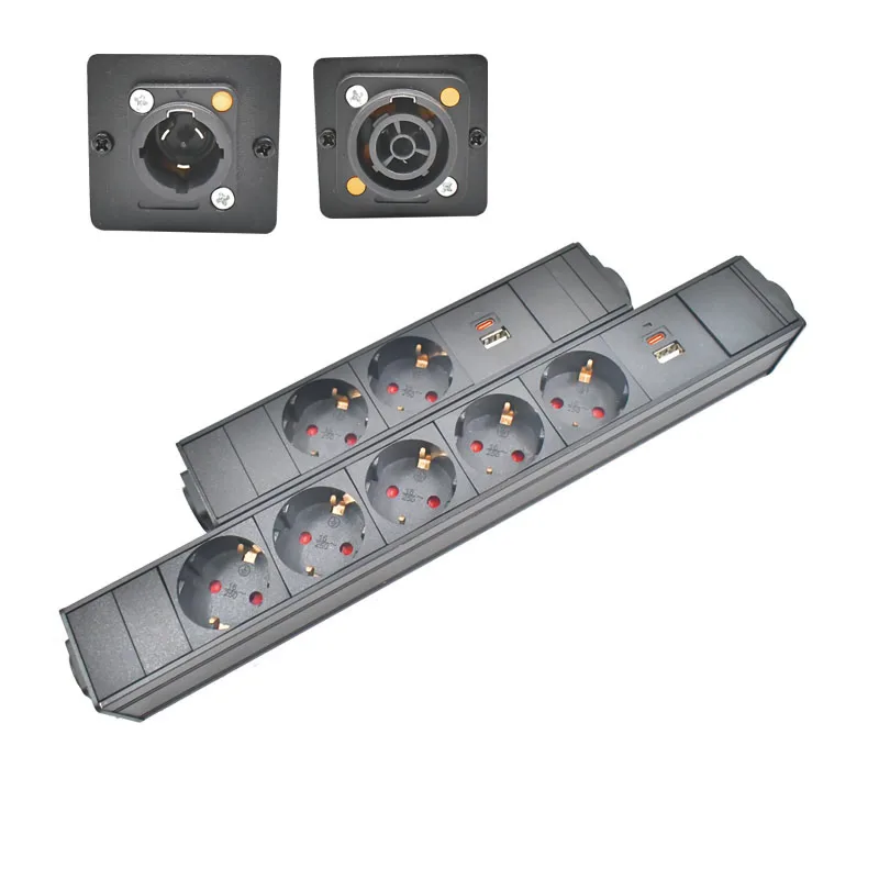 

Подовжувач питания PDU NAC3FX-W авиационный преобразователь 1-10AC Розетка европейского стандарта Schuko Powercon LED Большой экран Вилка питания 15 Вт USB-C Быстрая зарядка