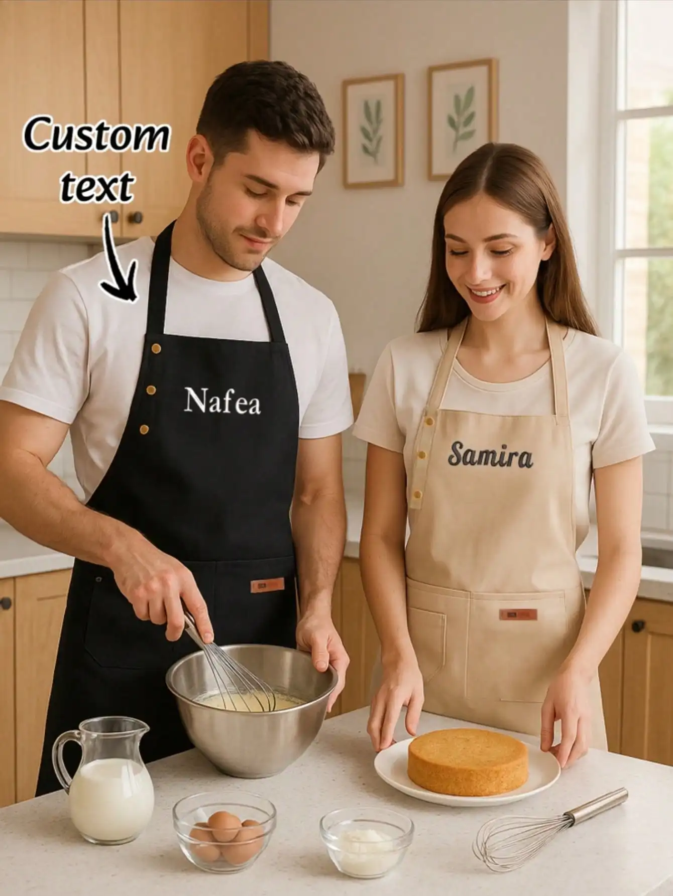 

Personalized Embroidered Chef Apron, Durable & Breathable, Ideal Gift for Family & Holidays
