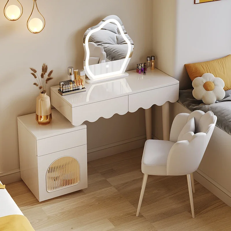 

Girls Nail Furniture White Dresser Small Vanity Desk Modern Dressing Table Jewelry Organizer Rooms Comfortable Penteadeira