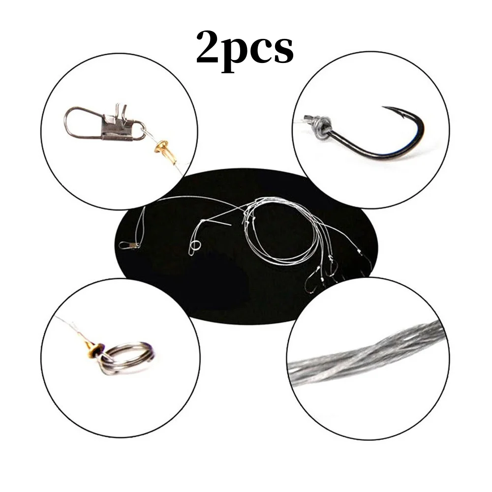 

2Pcs Carbon Steel Rigs Swivel Fishing Tackle Lures 6 #7 #8 #9 #10 #11 #12 # Baits Holder String with 5 Hooks Fishing Hooks Set