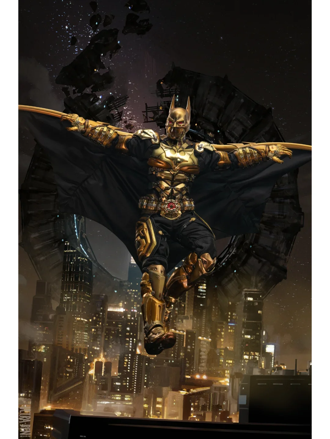 

Hot Toys Arkham Knight Future Black Gold Edition 1:6 Scale Collector'S Car Collectibles Home Decors Festival Gifts For Boys