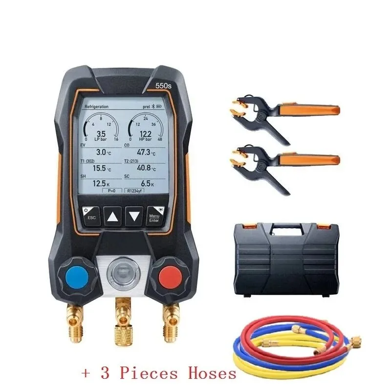 

550s Smart Package Intelligent Digital Display Refrigerant Meter With Bluetooth-compatible and Two-way Valve Group