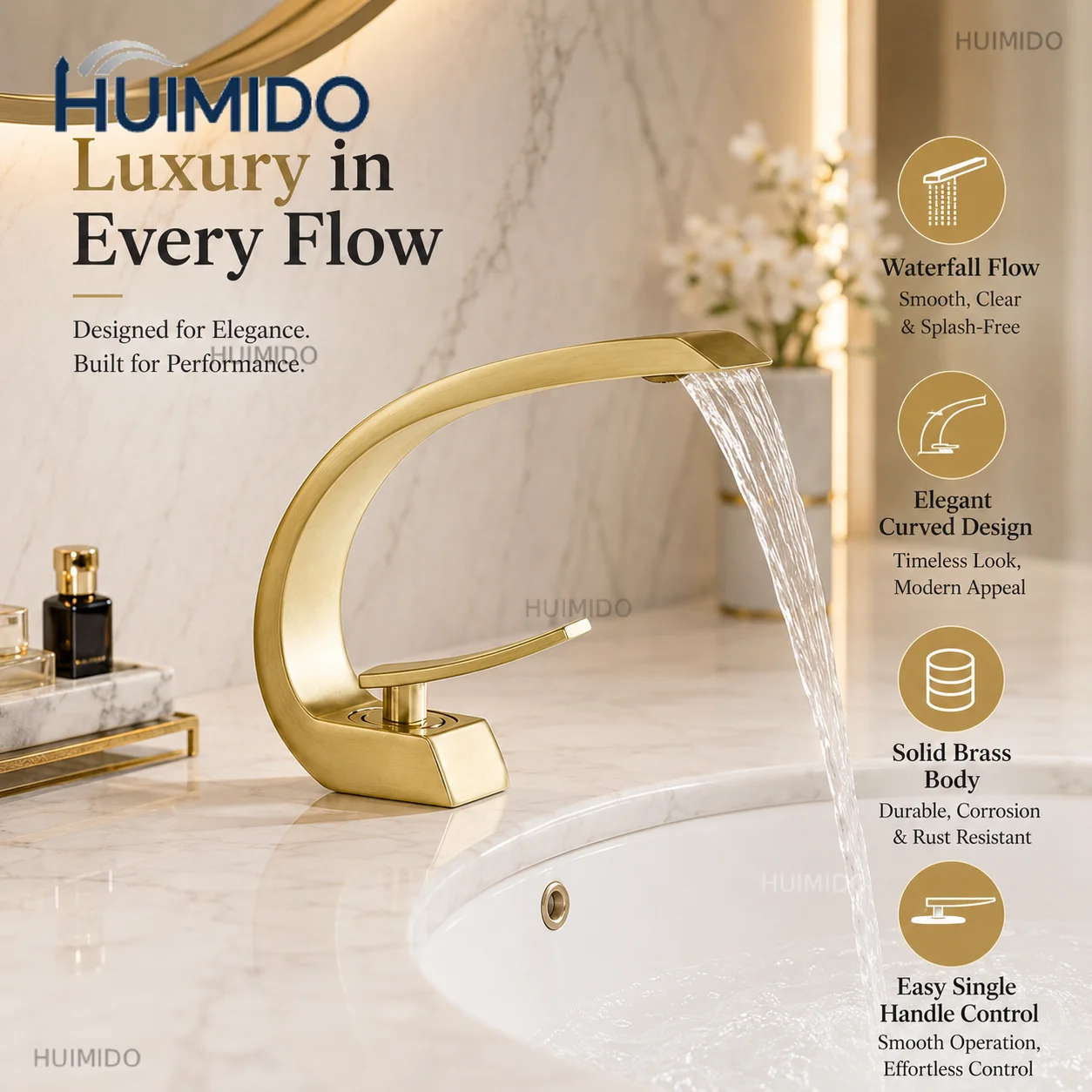 Solid brass brass gold bathroom sink faucet single handle basin mixed faucet lead-free center hotel project CUPC certification