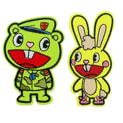 Happy Friend Cartoon Embroidery Patch Iron On Patches For Clothing Thermoadhesive Patches On Clothes DIY Sew Badges