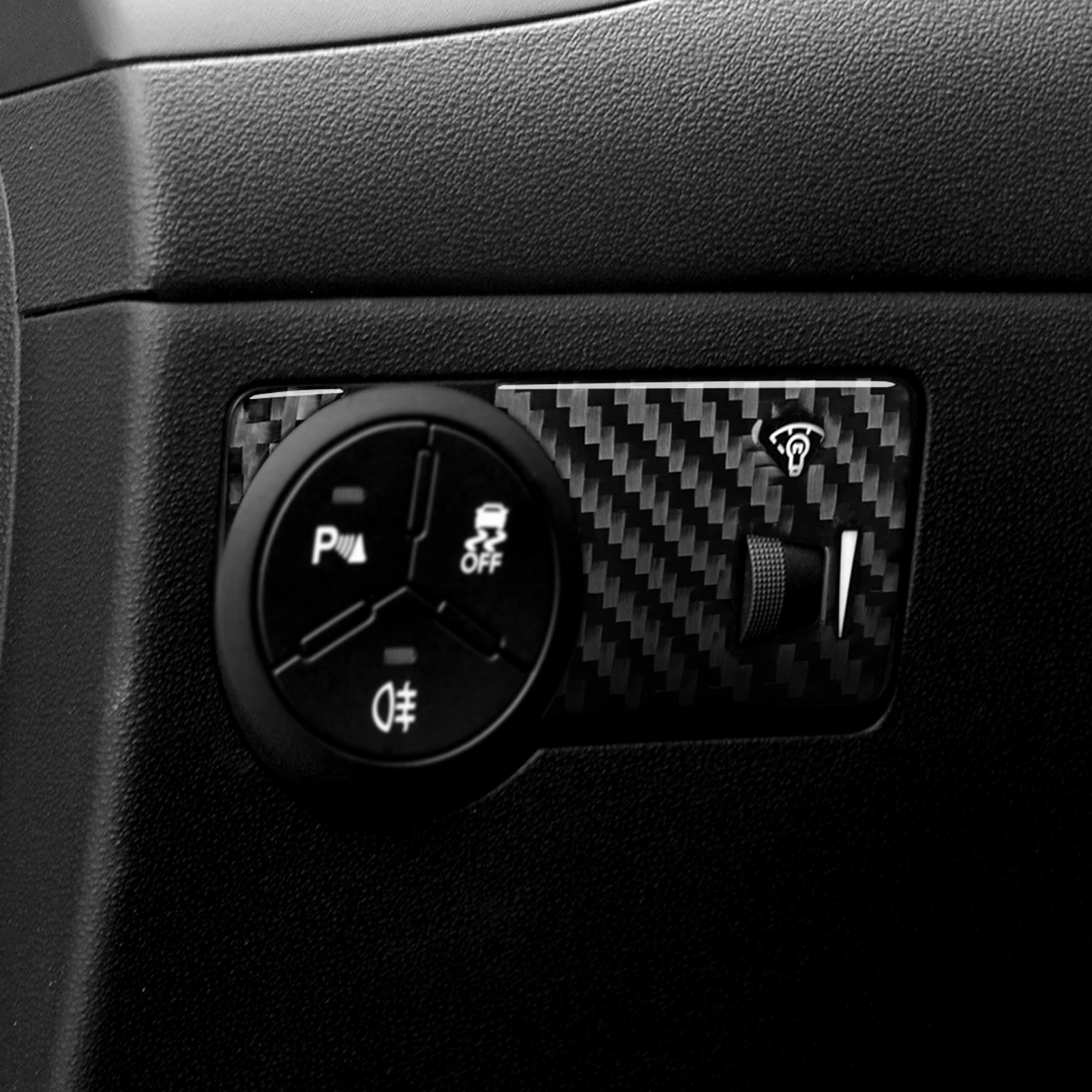 For Hyundai Genesis Coupe 2010-2016 Real Carbon Fiber Stickers Instrument Headlight switch panel Car Accessories decorative