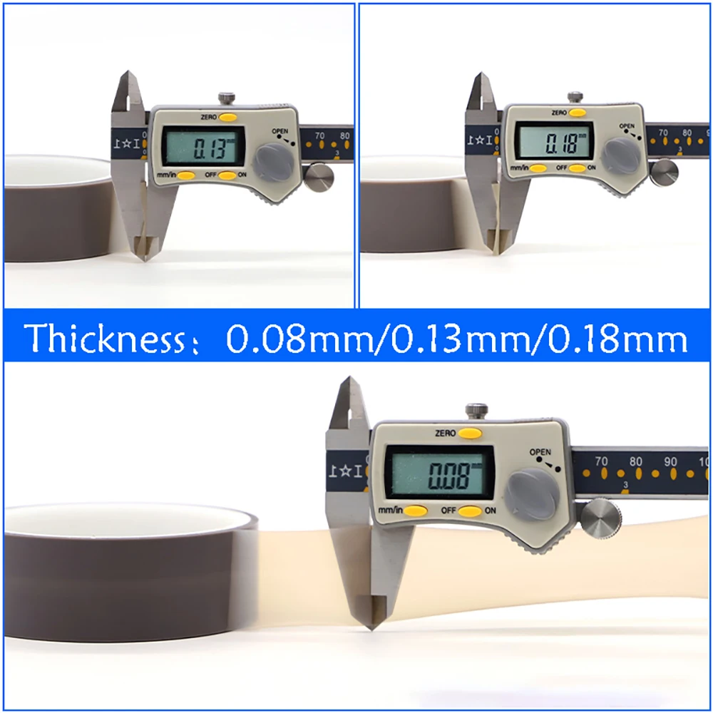 10M High Temperature Resistance Tape 300℃ PTFE Film Tape Heat Insulation Single Side Adhesive Sealing Machine Waterproof Tapes 2
