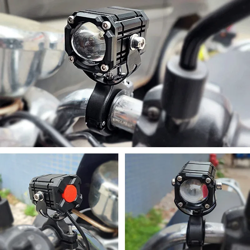 1Pair Universal Motorcycle Headlight Fog Light 3570 25W LED Auxiliary Driving Lamp Moto Spotlight Accessories For Honda CRF1000L