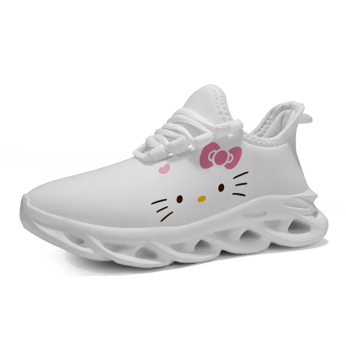 

Hello Kitty White Sports Sneakers with Cartoon Design Boys and Girl's Outdoor Sneakers Spring and Autumn Children's Sport Shoes