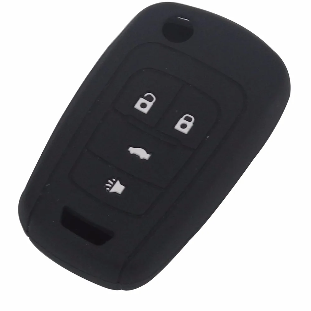 jingyuqin Remote 4 Button Silicone Flid folding Car Key Cover Case For Chevrolet Cruze Trax Lova Malibu For Buick For Opel Mokka