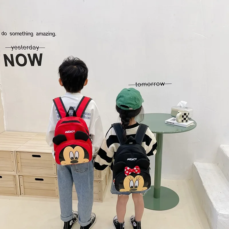 2024 Disney New Cartoon Mickey Kindergarten School Bag Fashion Cartoon Children’s Backpack Boys and Girls School Bags