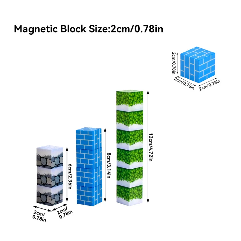 Magnetic Building Blocks Set - Stem Sensory Cube, Primitive Forest Magnet, Halloween and Christmas Birthday Gift Toy