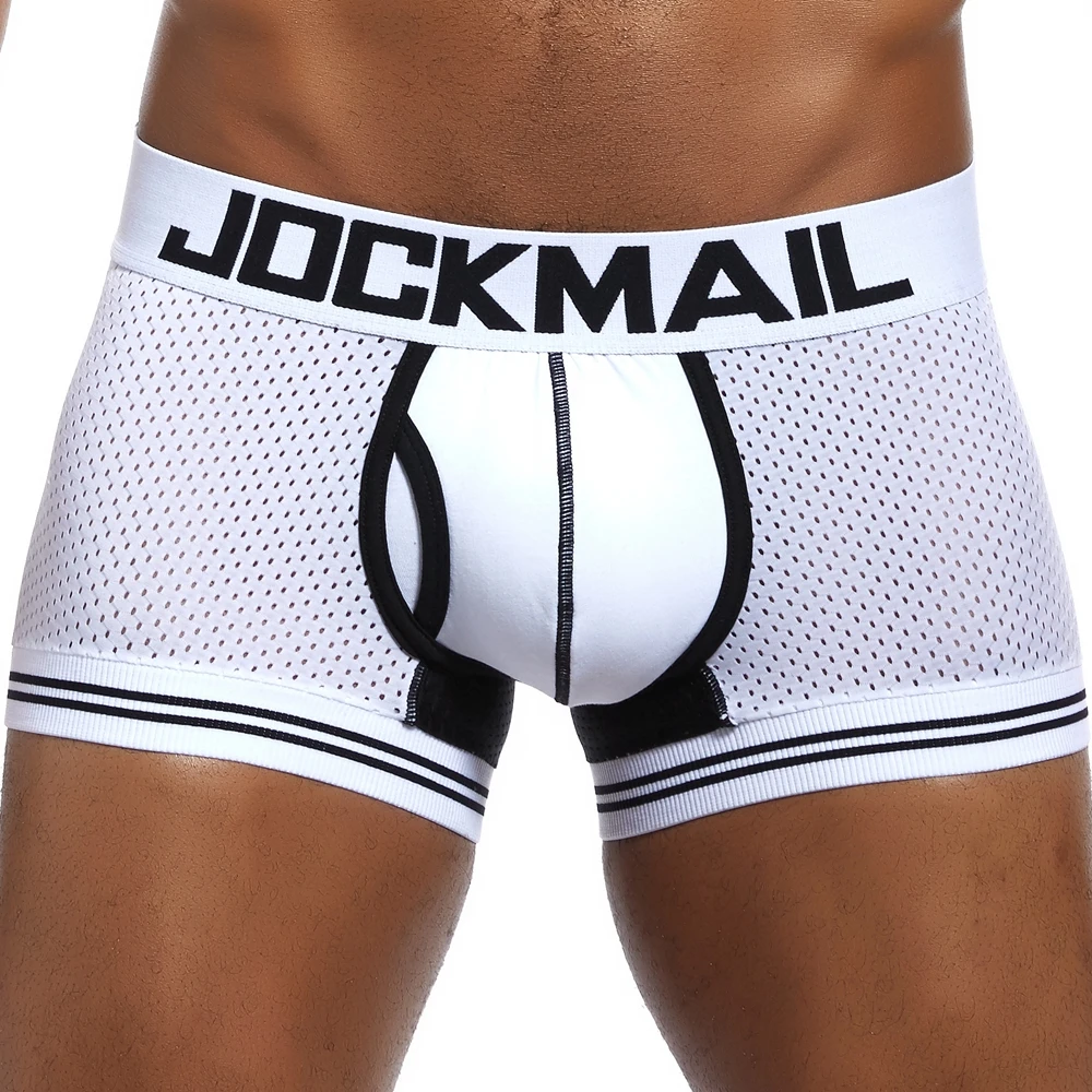 JOCKMAIL Calzoncillos para hombre, Boxershorts de malla de nailon, Boxers para hombre, ropa interior transpirable para hombre, calzoncillos Boxer de secado rápido para deportes y Fitness