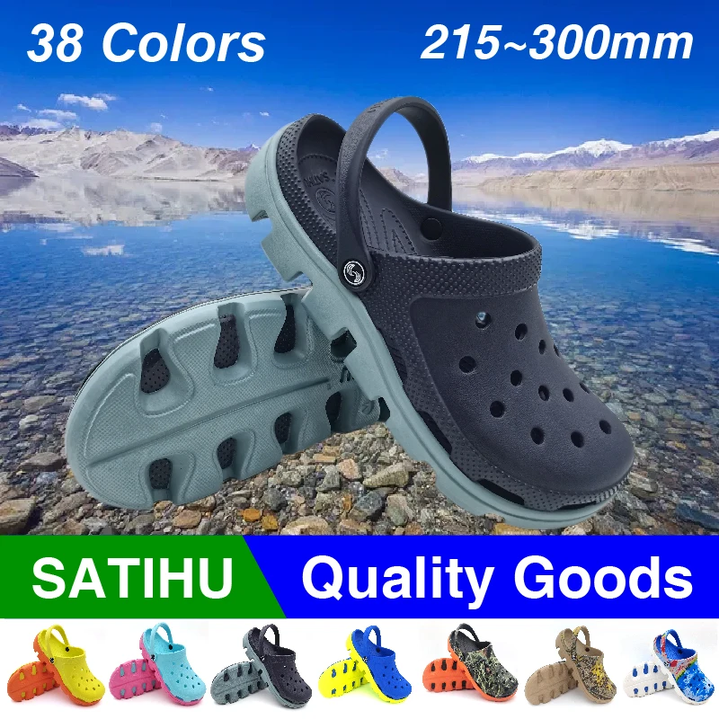 Fashion EVA Lightweight Sandals Slippers for Home Walking Work Beach Stream Play Camping Commuting Driving Parent Child Wear