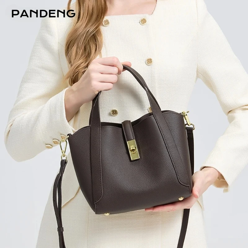 Women's Suede Cow Leather Popular Shoulder Bag Female Retro Casual Soft Cowhide Handbags Ladies Fashion Luxury Designer Bags New