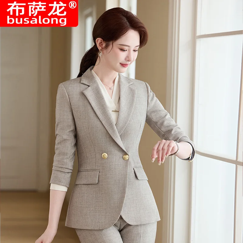 Workplace Suit Suit Jacket Business Wear Spring and Autumn2024New Fashion Business Attire Temperament Interview Formal Wear