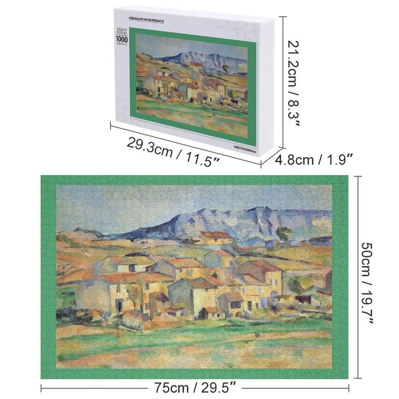 La Montagne Sainte-Victoy - Paul Cezanne - c1886 بازل قطع ألعاب رواية للأطفال 2022 بازل على شكل حيوانات