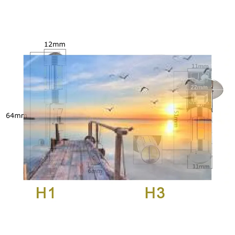 

Новые светодиодные автомобильные лампы H1 H3 (2 шт.), 6000K, белые, высокой мощности, 10-SMD 5630, с декодером, для противотуманных фар, ходовых огней (DRL), автолампа