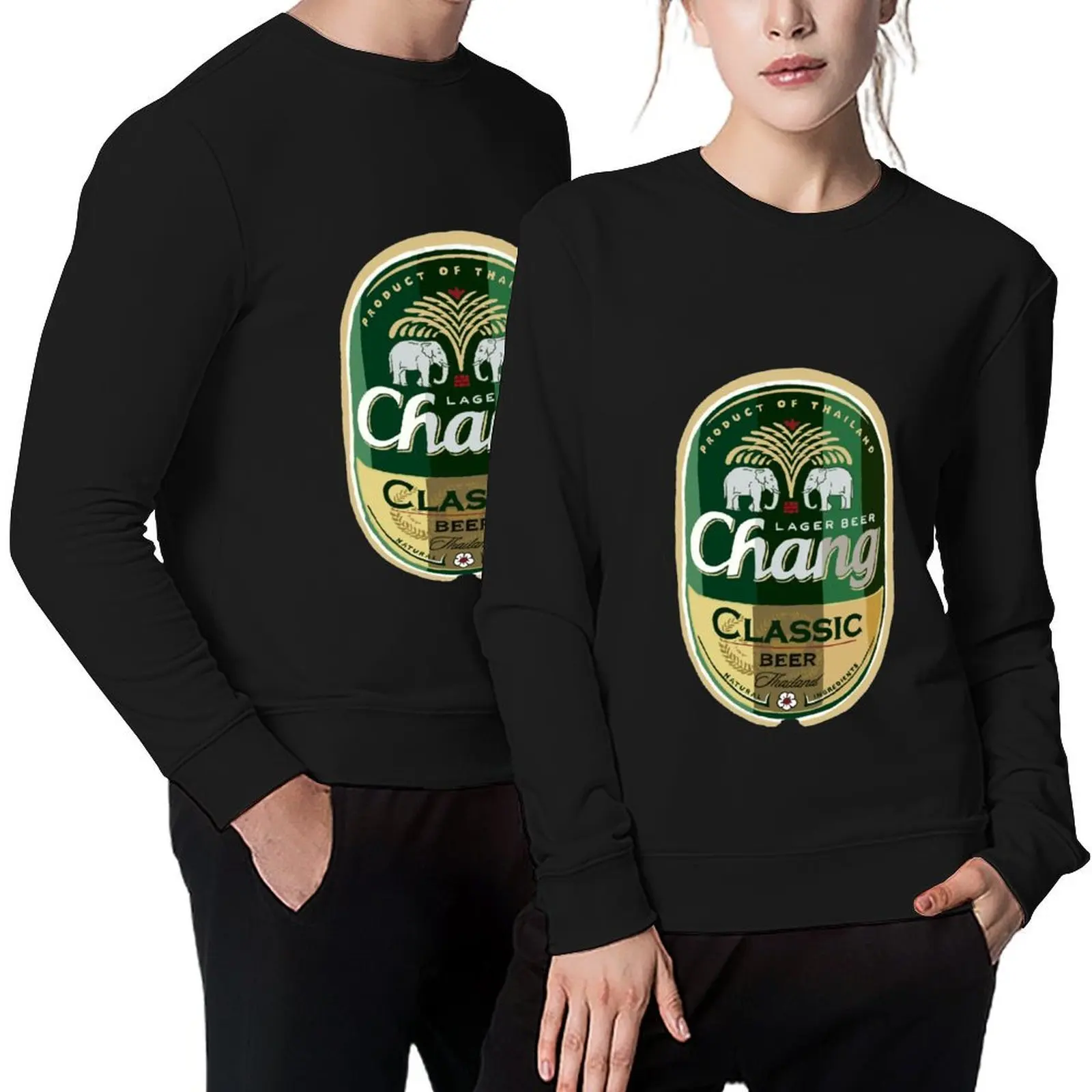 

Thai Chang Beer Label Pullover men's sweat-shirt set men wear mens designer clothes anime clothes new in hoodies & sweat-shirt