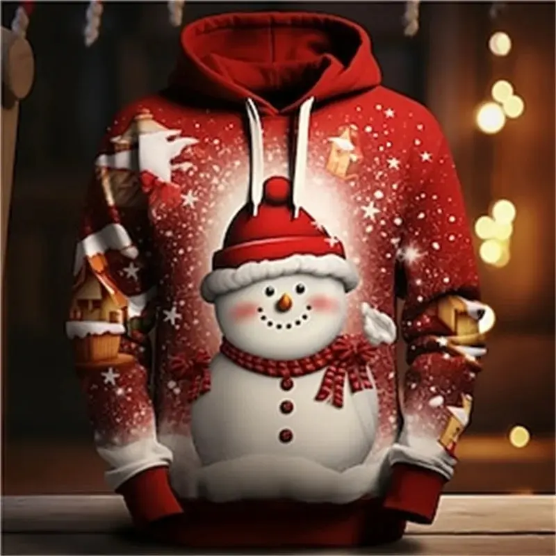 New 3D Santa Claus Xmas Printing Hoodies Kids Merry Christmas Fashion Hooded Sweatshirts Women Funny Hoodie Pullovers Tracksuits