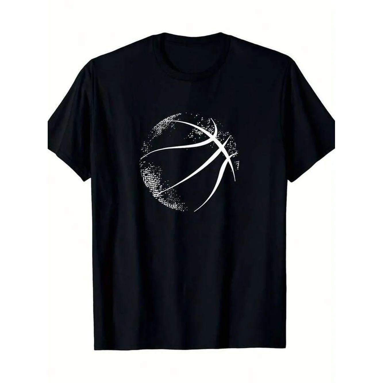 Basketball Silhouette, Basketball T-Shirt, Stylish Men's Cotton Tee – Breathable And Comfortable For Daily Outings Or Lounging – Ideal Gift For Friends And Family