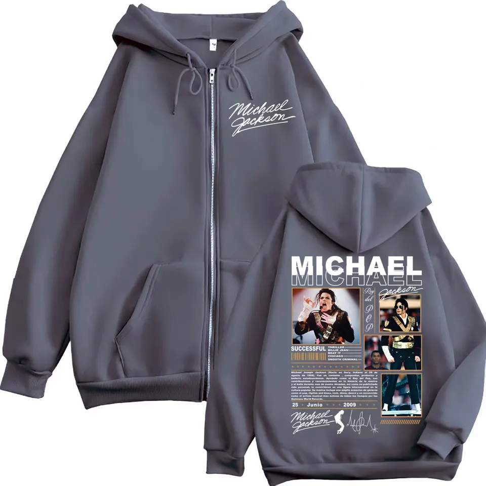 Limited Michael Jackson Classic Merch Zipper Hoodie Vintage