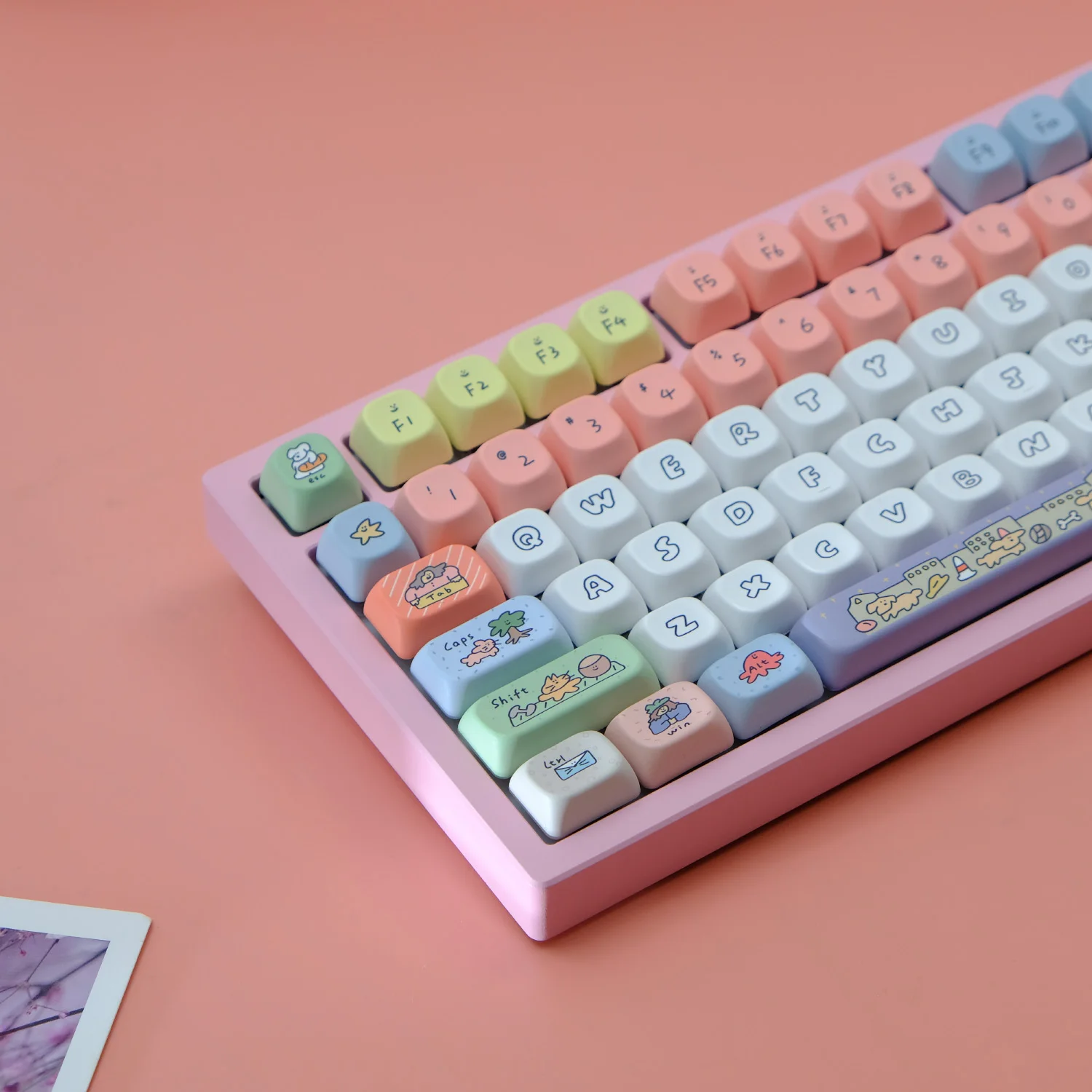 146 Keys/Set Cute Smiley Face Keycaps XDA Profile PBT Anime Game Keycaps for DIY MX Switches Minimalism Mechanical Keyboard Caps
