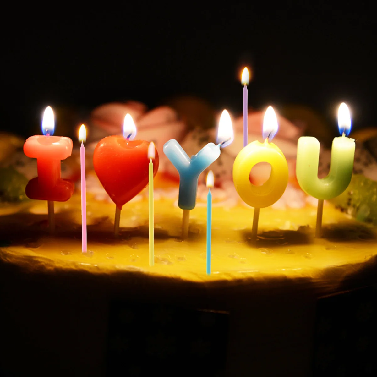 

40 Pcs Cake Candles for Birthday Decoration Happy Crystal Large Long Bulk Child Cakes