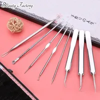 4pcs/set Blackhead Remover Acne Blackhead Vacuum Comedone Blemish Extractor Pimple Needles Removal Tool Spoon For Face