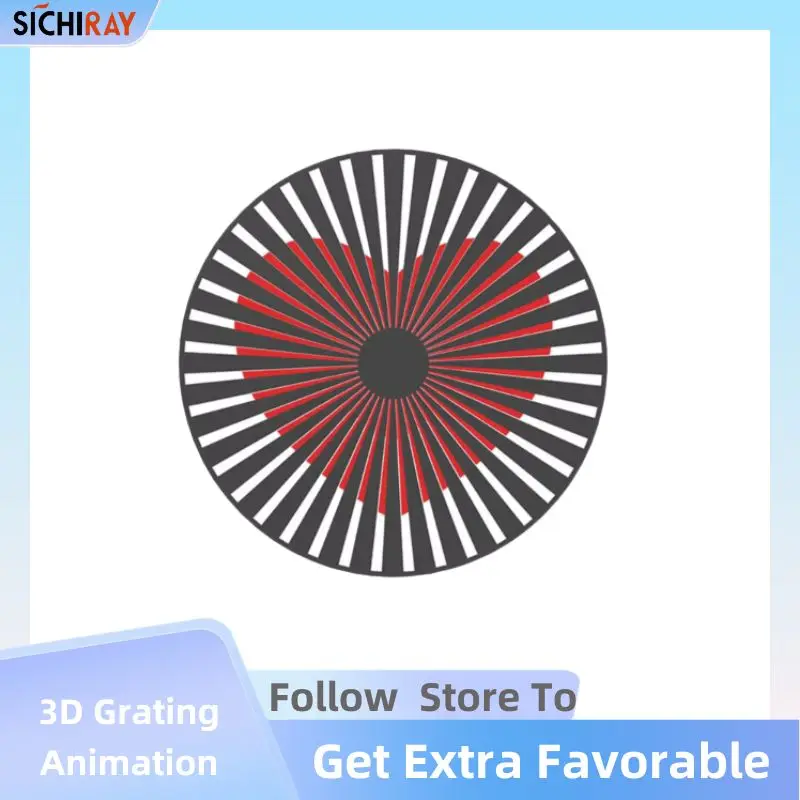 Sichiray Handmade Electronics 3D Grating Animation Illusion Motion Moire Fringe Dynamic Hanging Family Mural Decoration Gifts