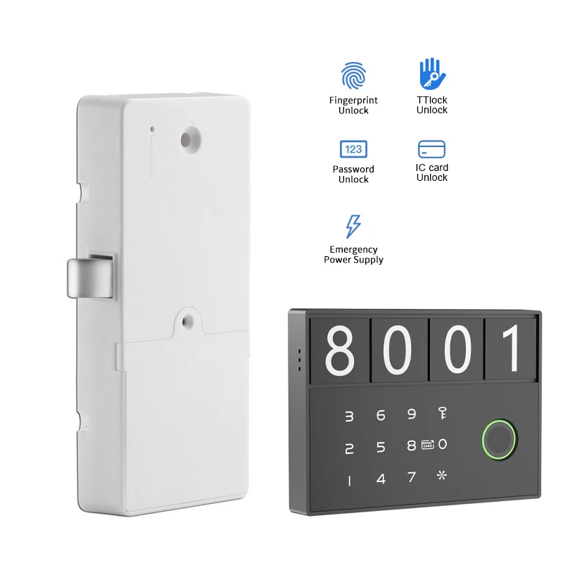 

New Arrival Electronic Bluetooth Smart Digital Locker Lock Support Fingerprint/ Password/ Card/ TTlock Unlock