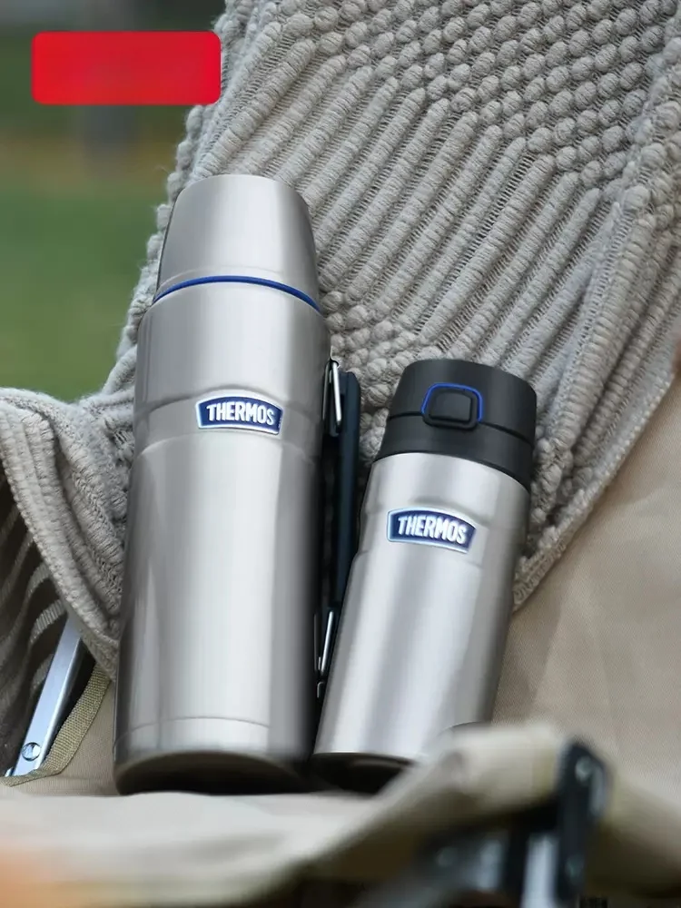 

Термокружка THERMOS для кофе, набор для путешествий и кемпинга, для холодных напитков, из нержавеющей стали, с прямым корпусом, крышка из полипропилена, без термоизоляции.