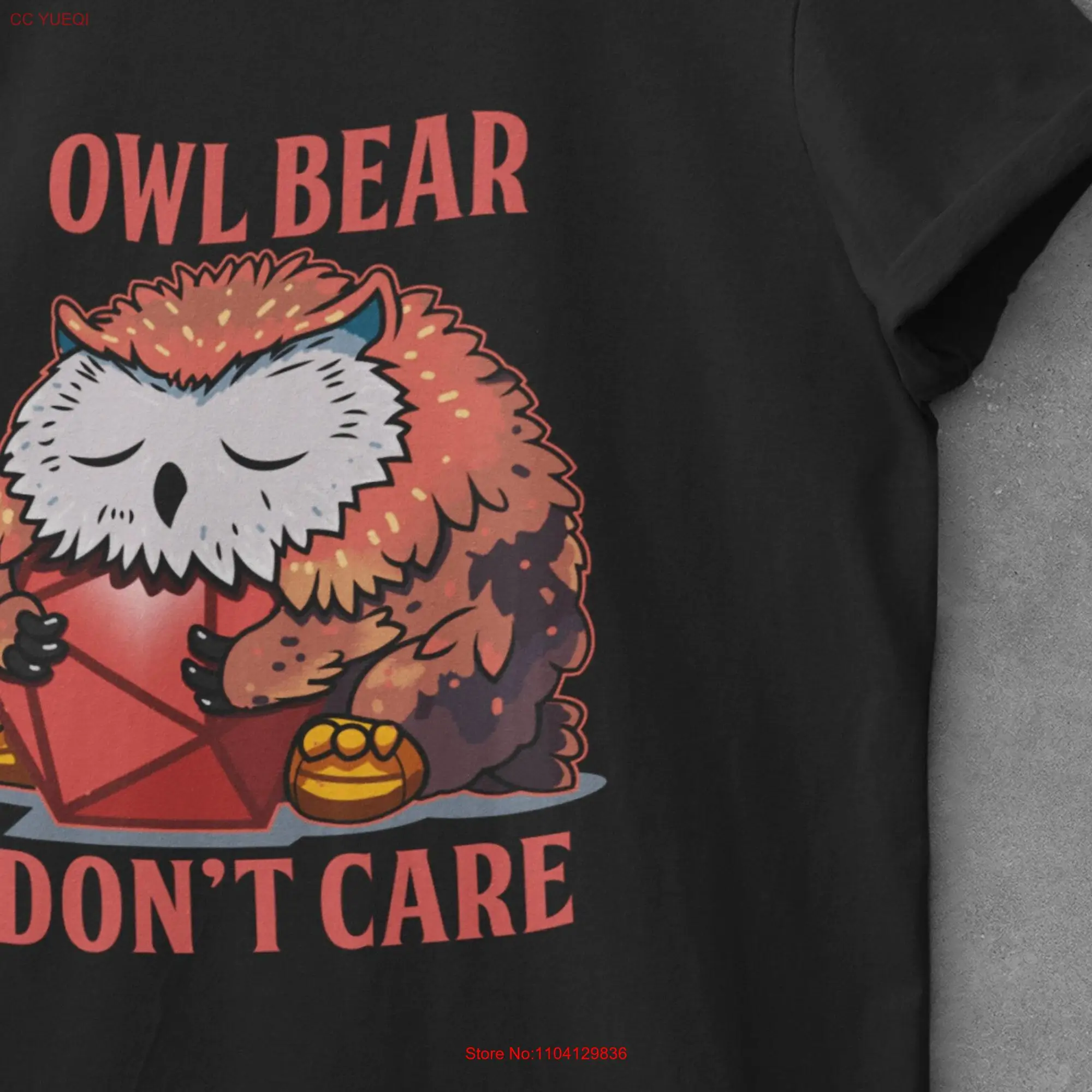 Owl Bear Don't Care T Shirt Dnd Druid Roleplaying Rpg long or short sleeves