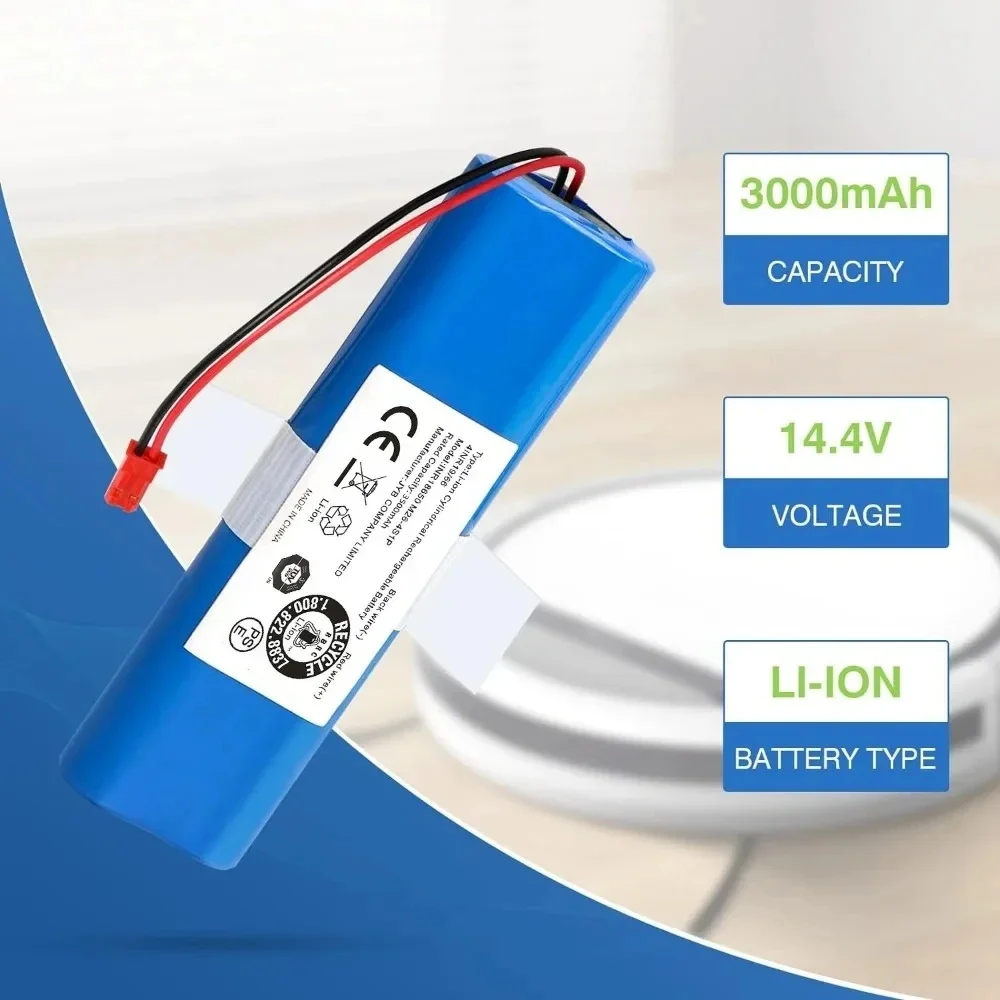 Original Li-lion Battery for ILIFE V3s Pro, V5s Pro, V8s, V8 Plus,V80,V80 Max,V80 Pro,V3s Max 18650 12800mAh 14.4V PX-B010