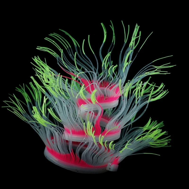 Fishtanks Coral Luminous Decoration Life Like AquaticPlant SeaAnemone Figurine Aquariums Plant Landscaping Drop shipping