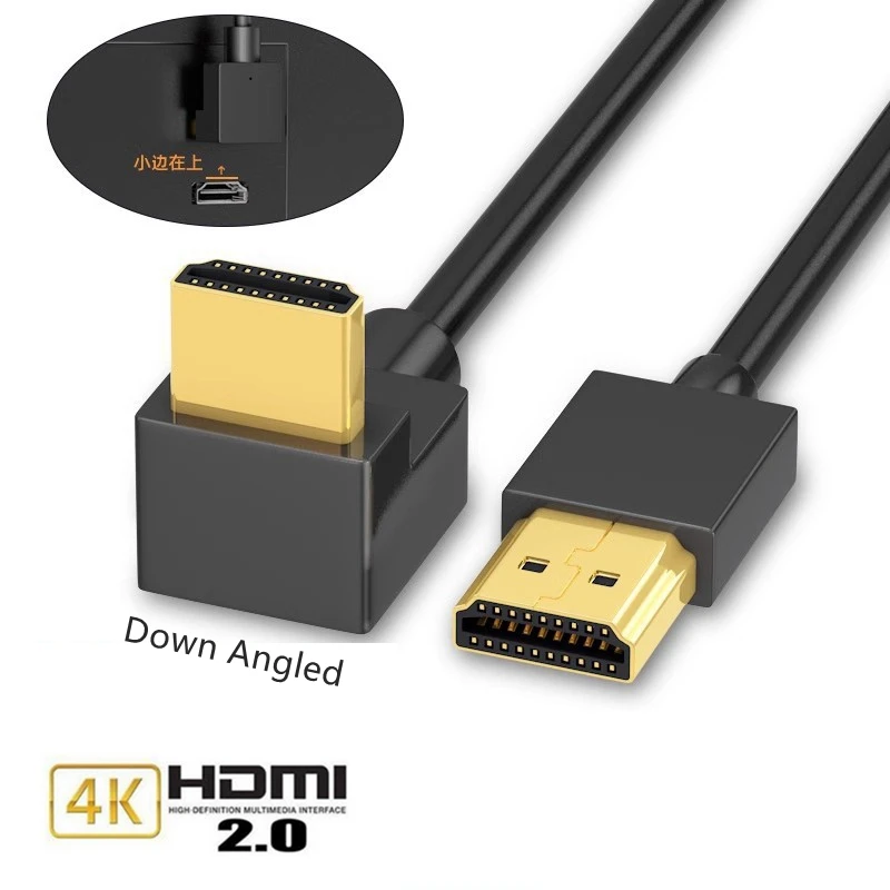 90/270 Degree Angle HDMI Cable 4K/60Hz HDMI-Compatible 2.0 Cable Video Audio HDMI Cable 0.15M 1M 3M 5M For RTX 3080 PS4 Xbox