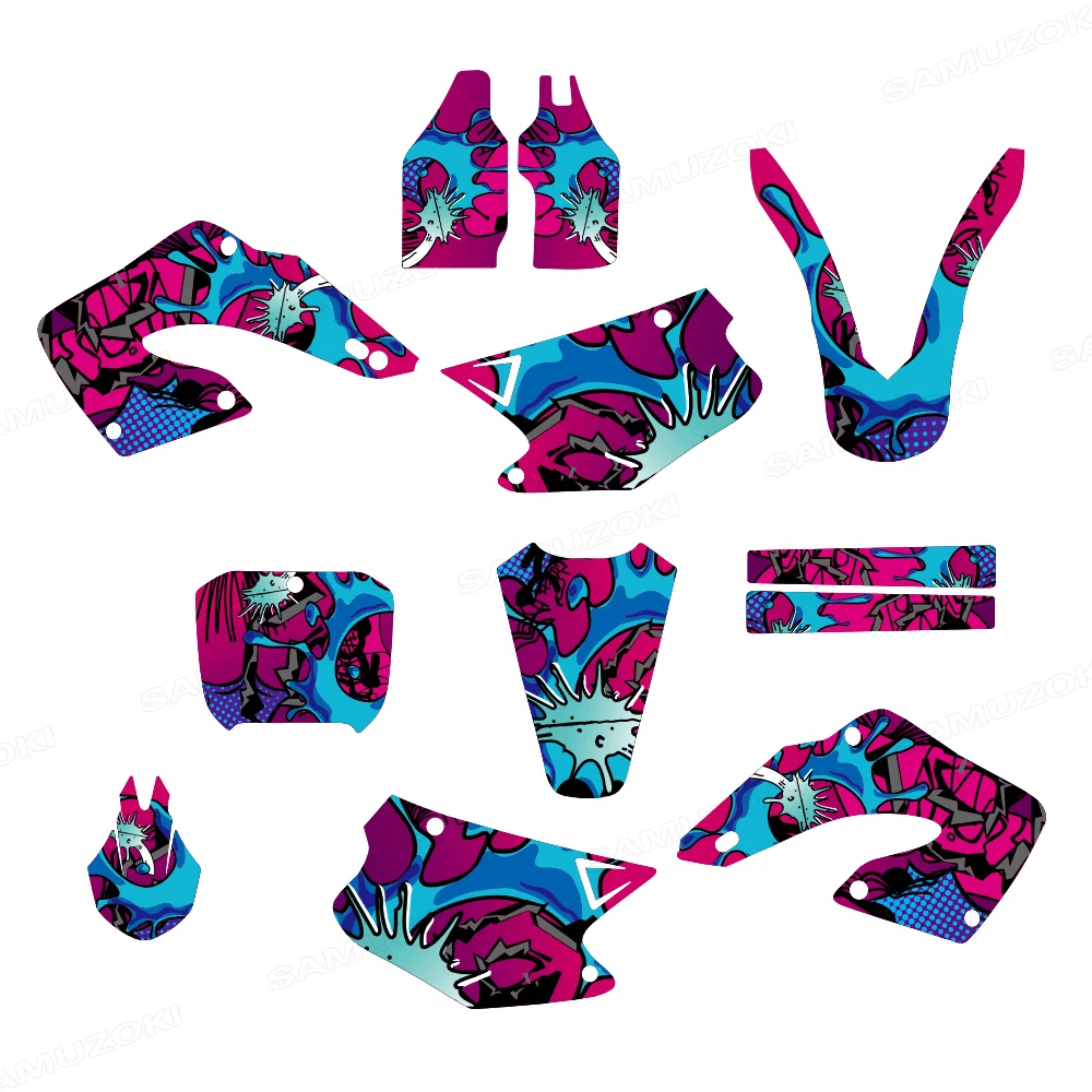 

Motorcycle Fairing Thickened Decor Graphics Background Decals Sticker Kit Fit for Honda CR125 CR250 CR 125 250 2000 2001